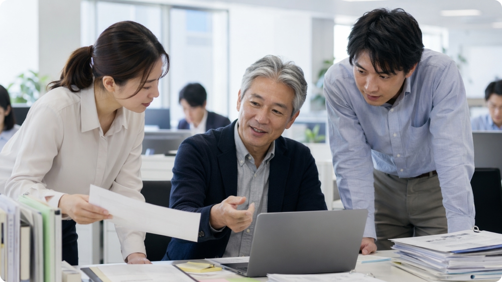 話し合いをしている